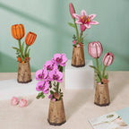 DIY wooden flower model kit