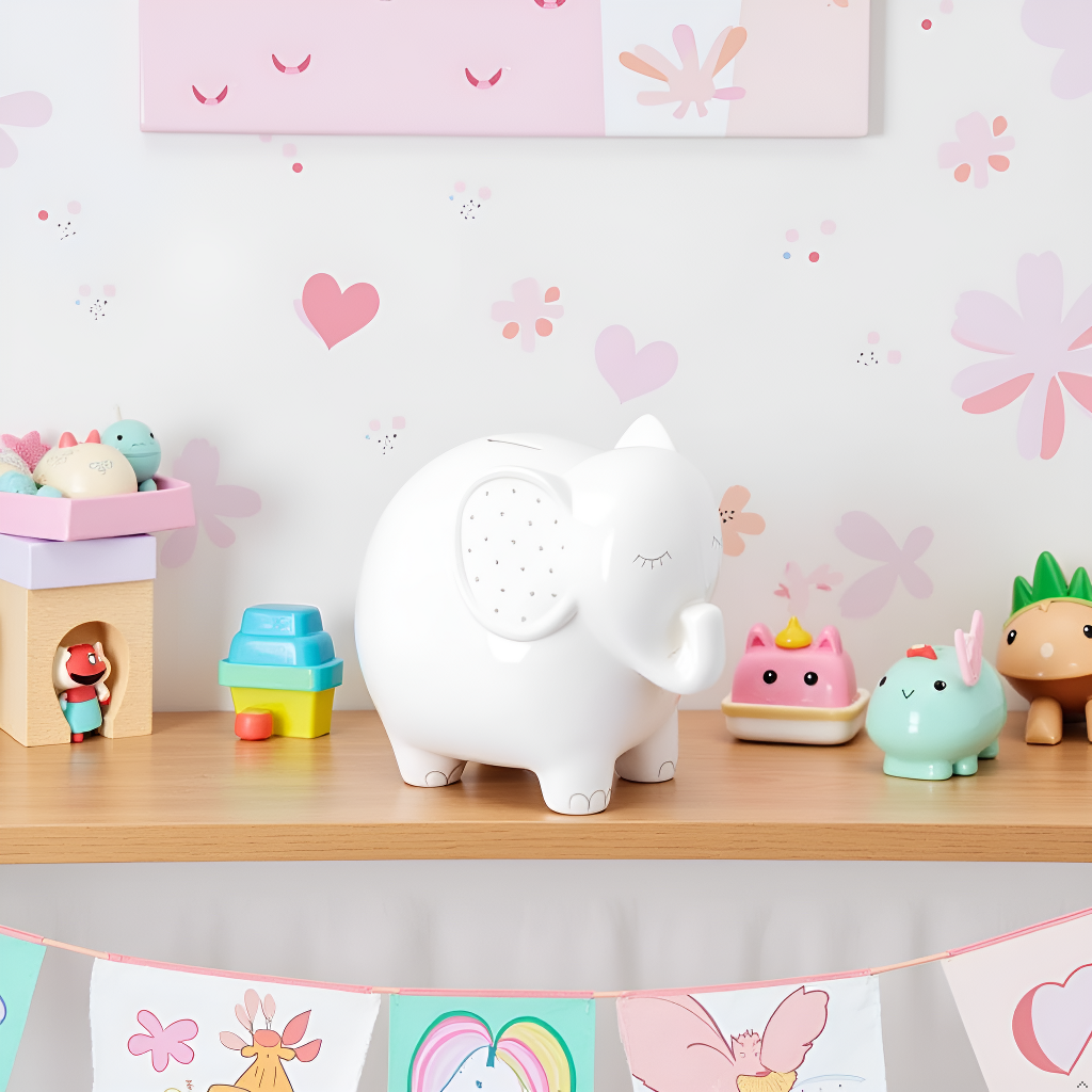 Ceramic Elephant Money Bank