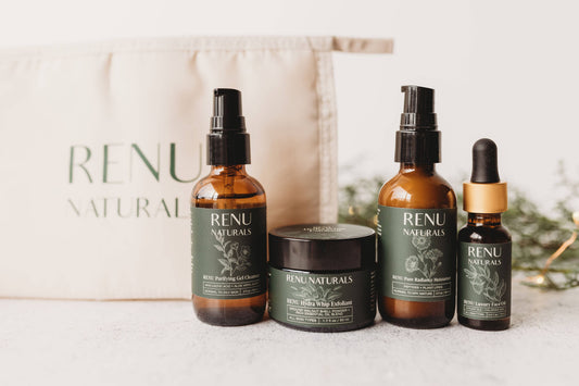 RENU Naturals Glow-On-The-Go Beauty Set – Clean Travel Skincare Kit