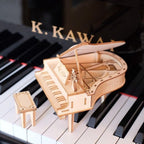 Laser-cut plywood piano puzzle for adults and teens