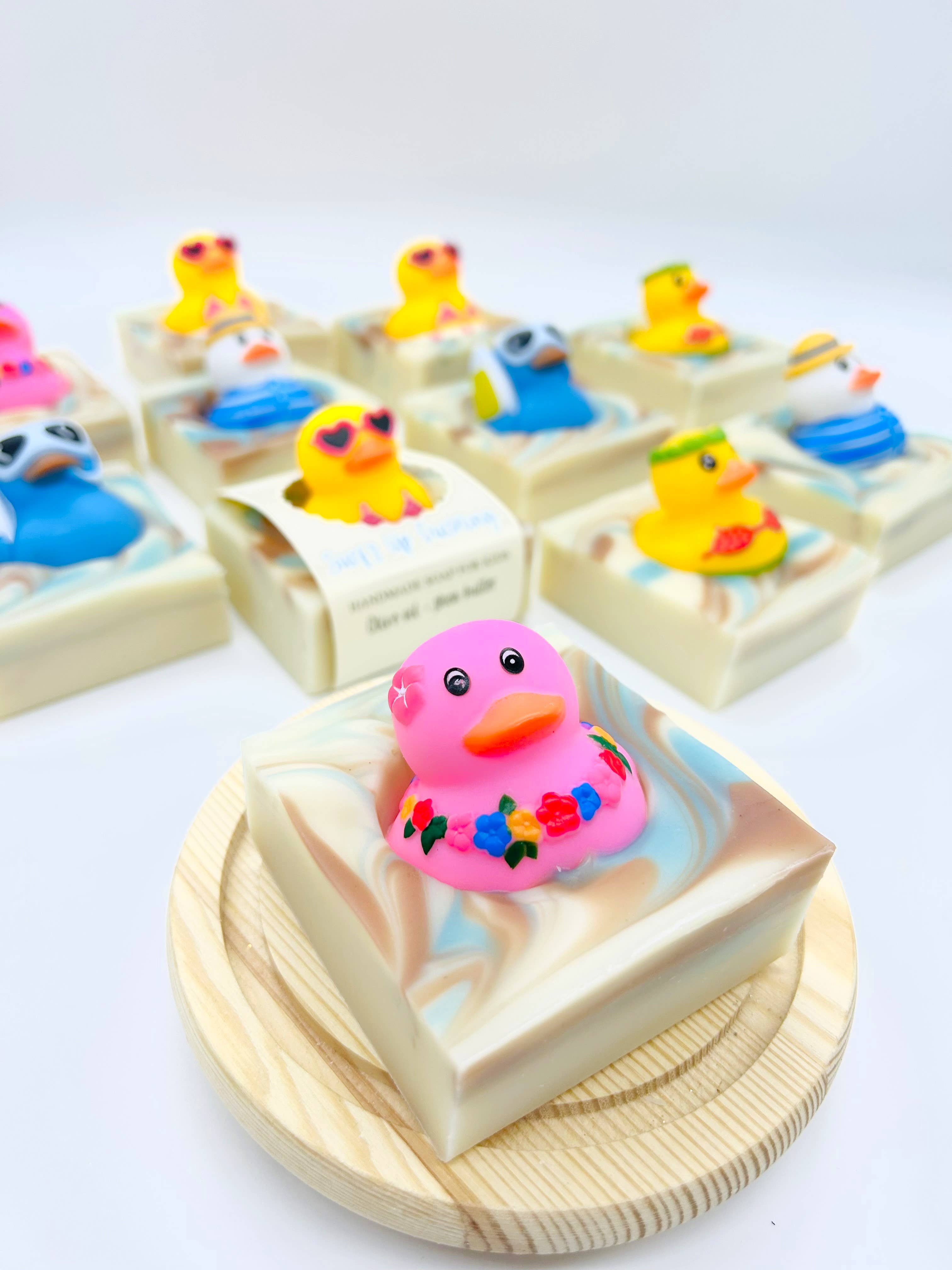 Summer Surf's Up Duckling Handmade Soap Bar for Kids VEGAN