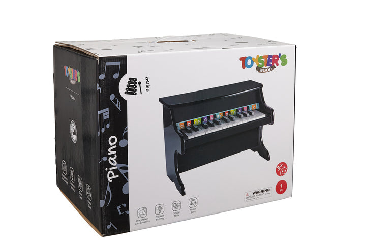 Toysters Black Wooden Piano