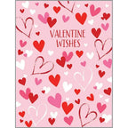 Valentine Card - Hearts on Pink