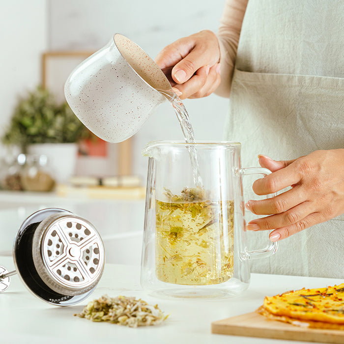 Double-wall glass tea and coffee maker "Acer" 600ml