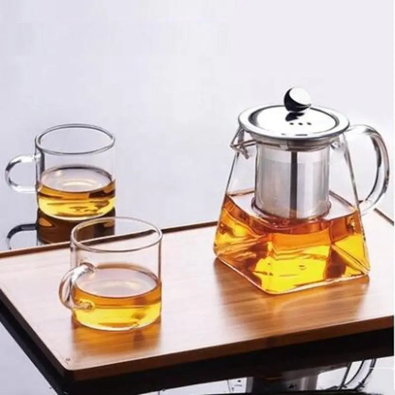 Glass Teapot With Stainless Steel Infuser & Lid  32oz