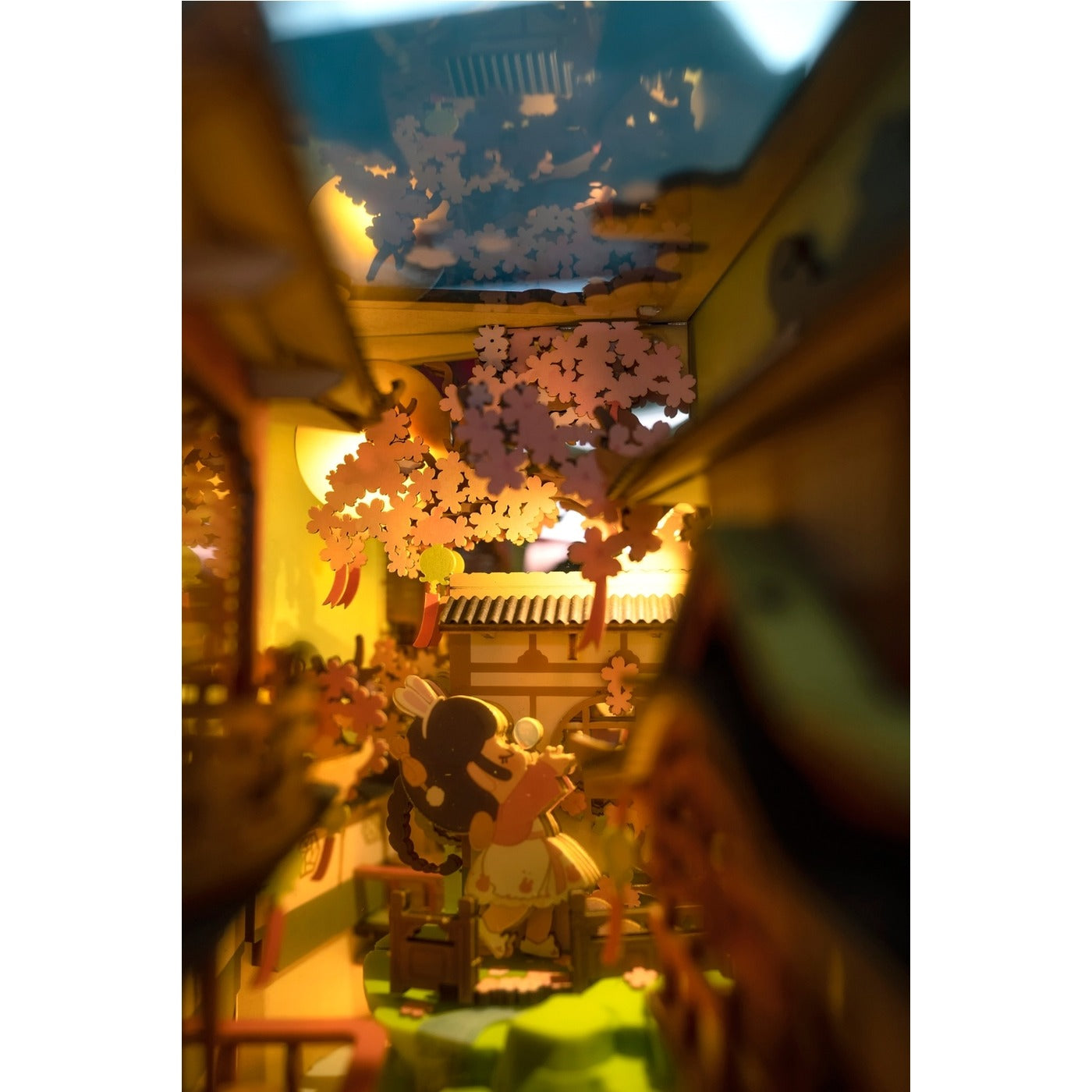 DIY Miniature House Book Nook Kit - Falling Sakura