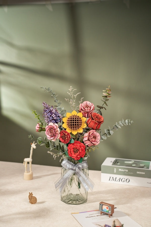 3D Wooden Flower Puzzles - Sunflower