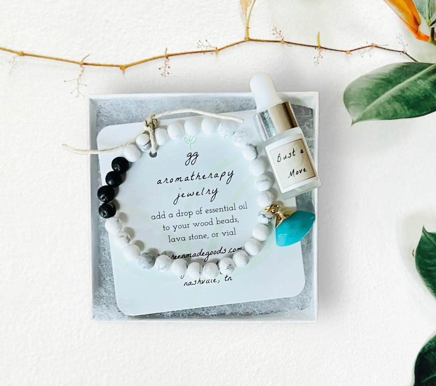 Howlite Diffuser Bracelet
