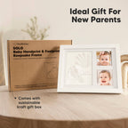 KeaBabies Baby Handprint, Footprint Keepsake Solo Frame