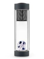 Vitajuwel Via Heat Balance | Double-Walled Tea Bottle With
Sodalite, Chalcedony And Clear Quartz