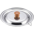 Yukihira Stainless Snow Flat Pot Lid, 7.1"/7.9 " (18/20cm)