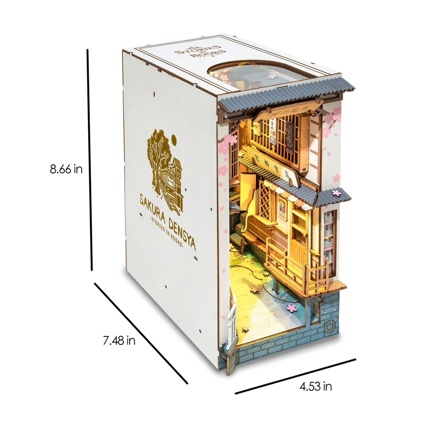 DIY Miniature House Book Nook Kit - Sakura Densya