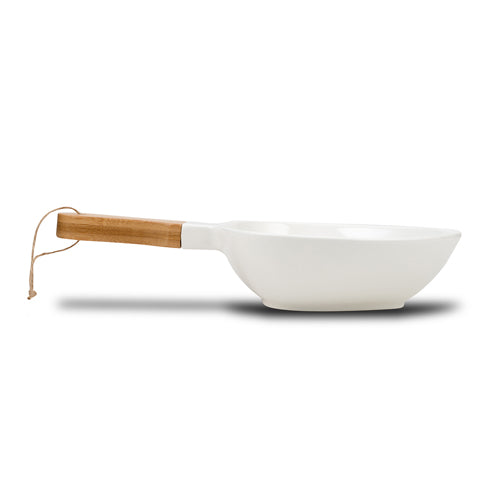 Salad bowl "Terrestrial" with bamboo handle 33cm