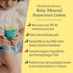 Earth Mama Organics Baby Mineral Sunscreen Lotion - SPF 40