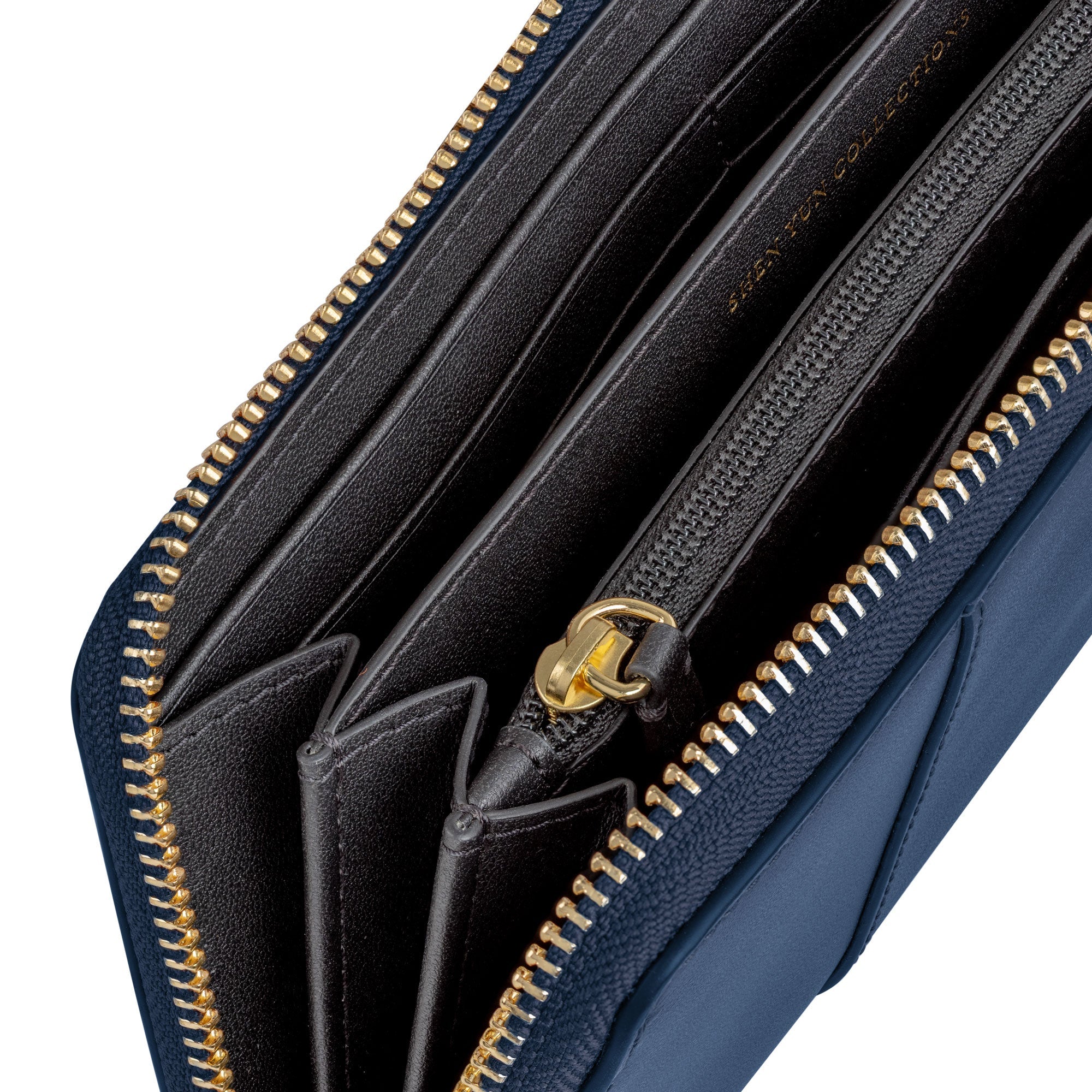 Manchurian Elegance Wristlet - Navy - Inside - Shen Yun Collections