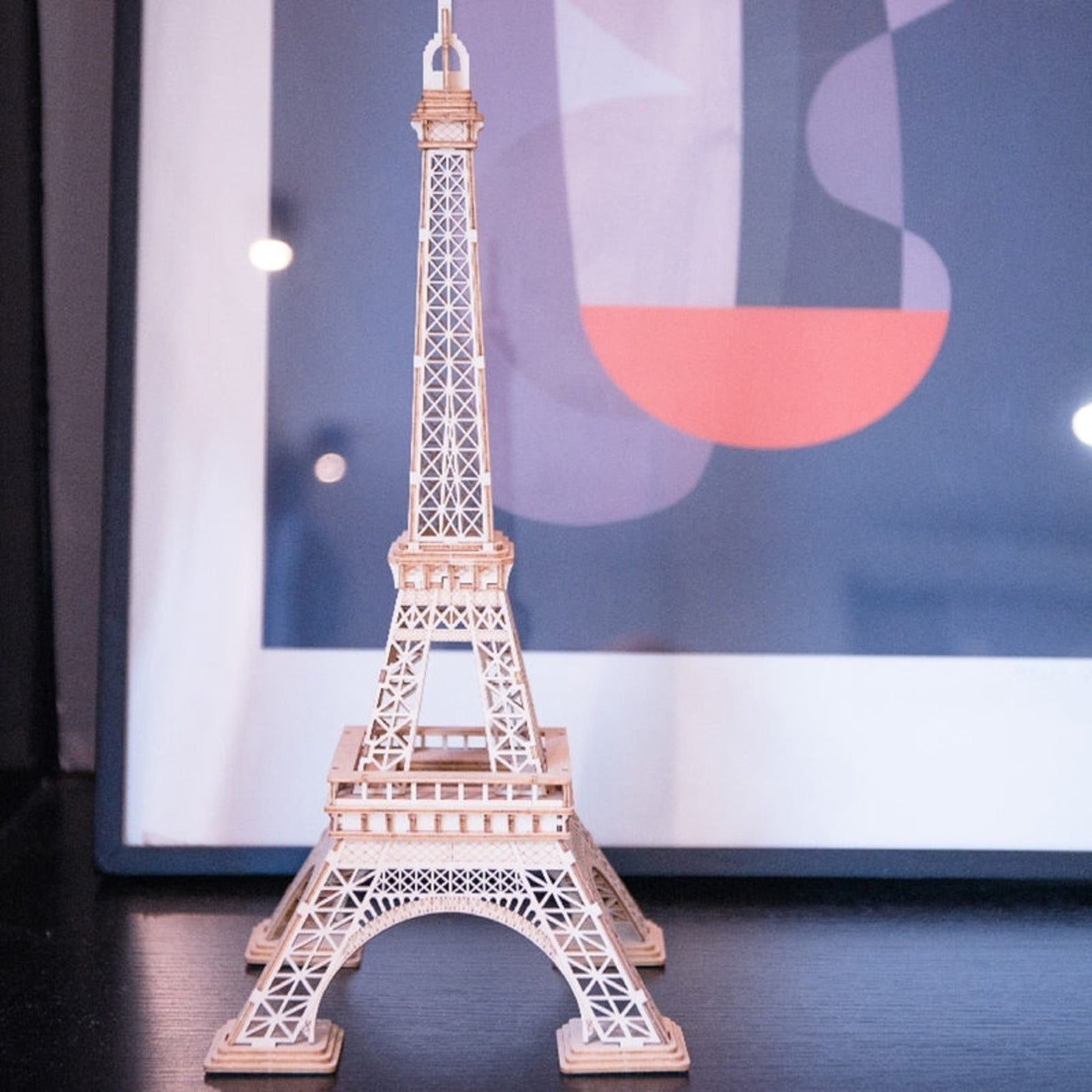 3D Laser Cut Wooden Puzzle - Eiffel Tower