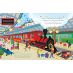Wind-Up Train Book & Toy Gift Set – Steam Train Adventure Through Scenic Landscapes