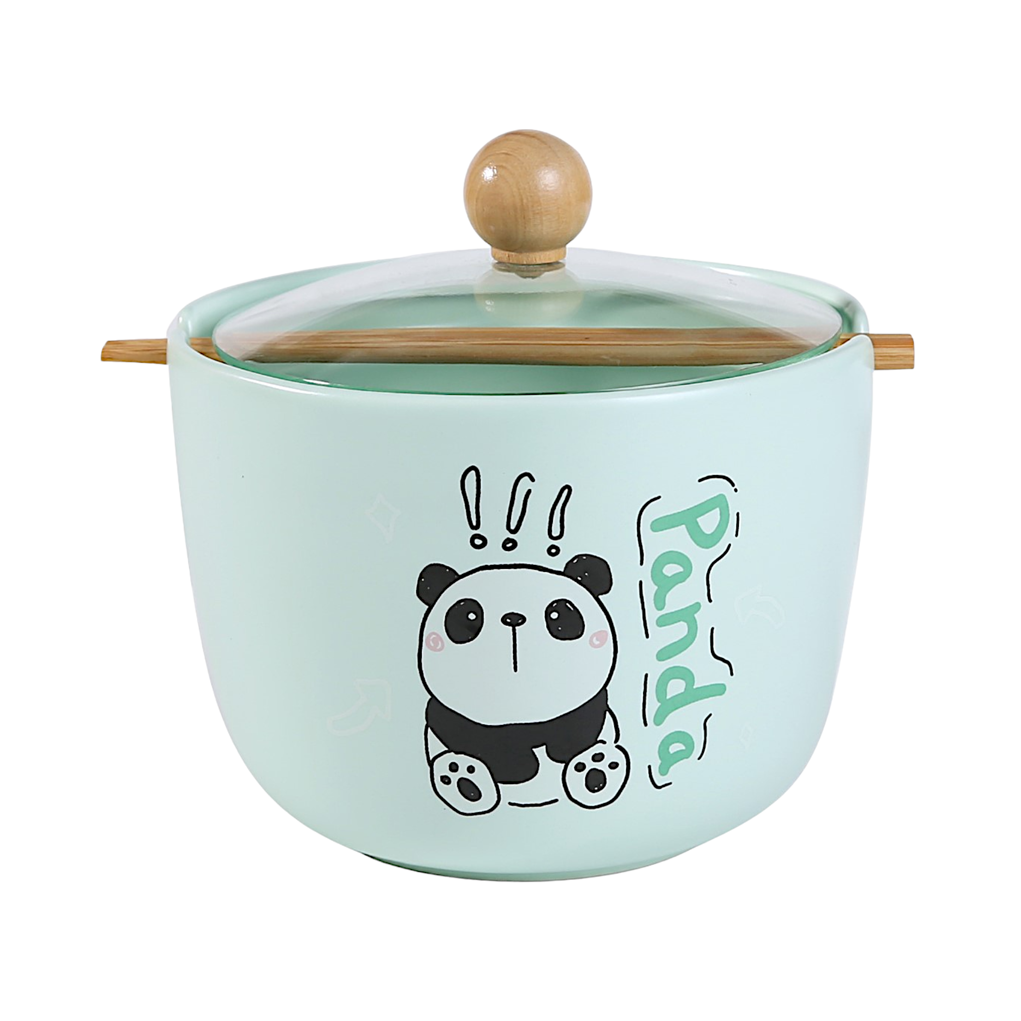 Curious Panda 26oz Bowl with Lid and Chopsticks (6/18)