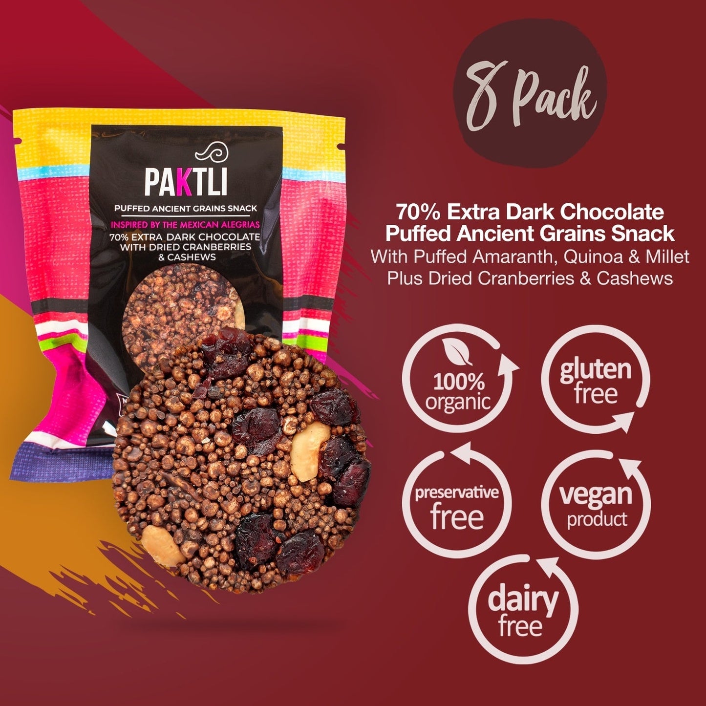 Mexican Alegrias - Extra Dark Chocolate + Ancient Grains