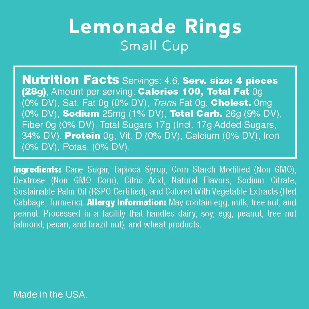 Candy Club Gummy Candy Lemonade Rings