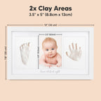 KeaBabies Baby Handprint, Footprint Keepsake Duo Frame