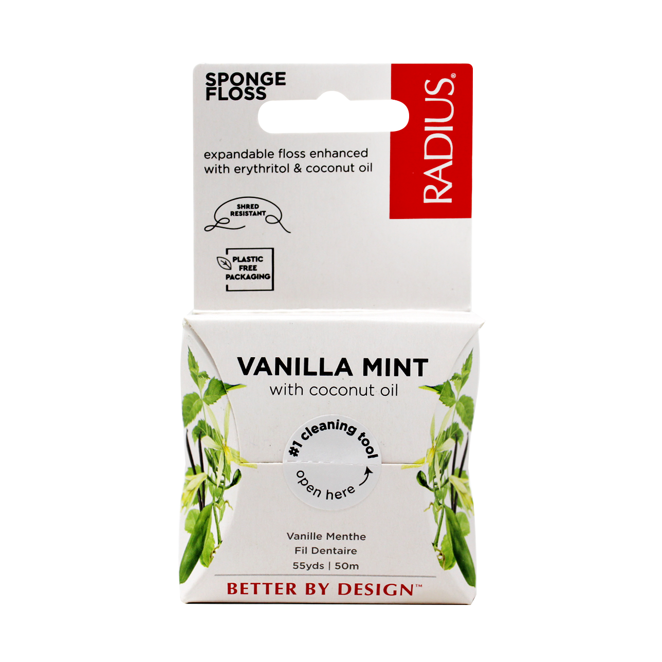 RADIUS® Vegan Sponge Floss – Vanilla Mint