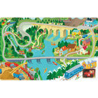 Wind-Up Train Book & Toy Gift Set – Steam Train Adventure Through Scenic Landscapes