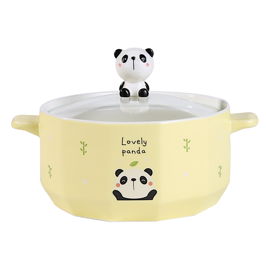 Panda Bear 30oz Bowl with Lid (6/24)