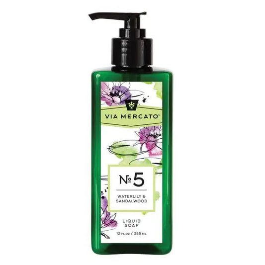 Via Mercato Liquid Hand Soap - Waterlily & Sandalwood