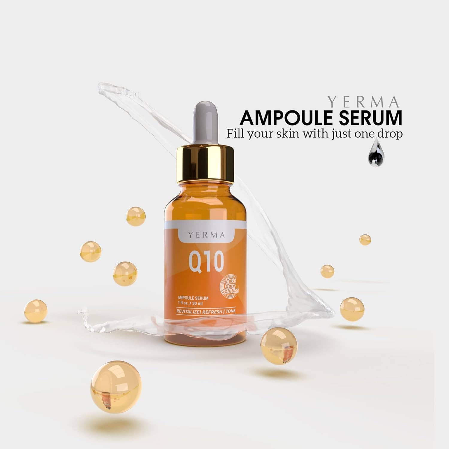 YERMA Q10 Revitalizing Ampoule – Peony-Infused Anti-Aging Serum