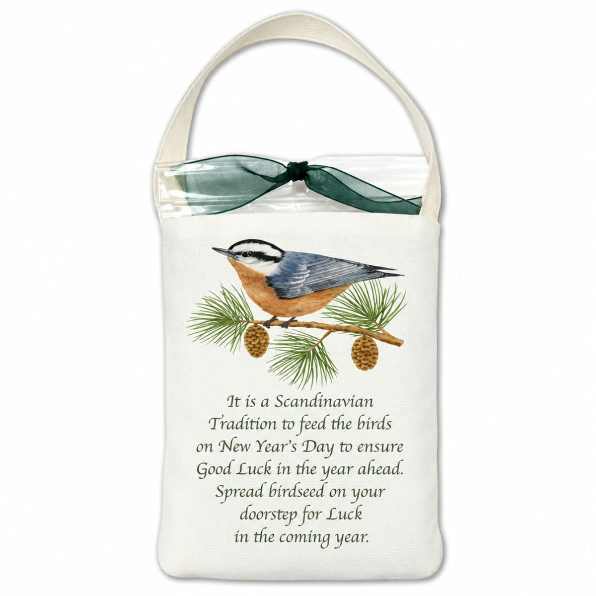 Alice’s Cottage Nuthatch Holiday Good Luck Tote