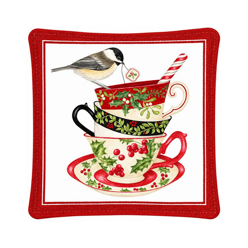 Alice's Cottage Christmas Teacups Spiced Mug Mat