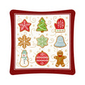 Christmas sugar cookies scented mug mat with gingerbread man and snowflakes