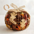 Andaluca Home Large Gold Wire Pumpkin Fragrance Potpourri