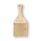 Bamboo hair pick wide tooth comb