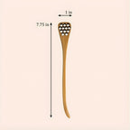 Natural bamboo honey drizzler dimensions