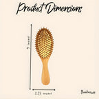 Round bamboo paddle brush eco friendly hair brush dimensions