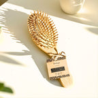 Round bamboo paddle brush eco friendly hair brush with packaging