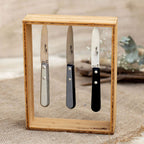 roger orfevre bamboo display stand for 3 paring knives knife holder knives not included