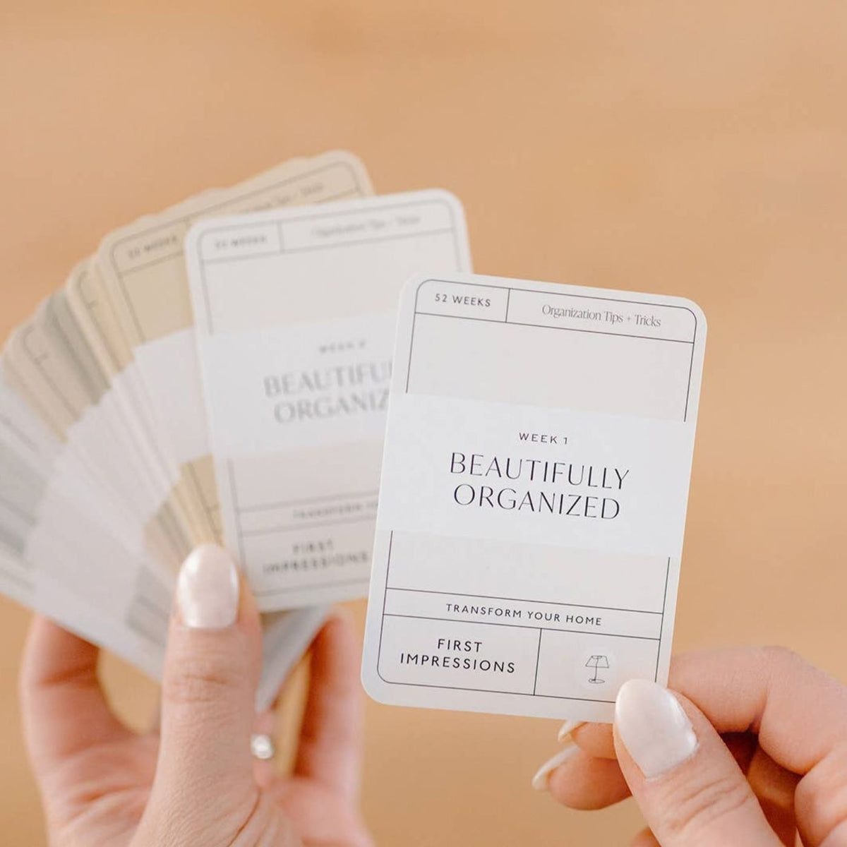 52-week decluttering and home organization card deck