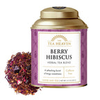 Berry hibiscus loose leaf tea in canister
