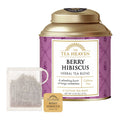 Berry hibiscus tea in tea canister
