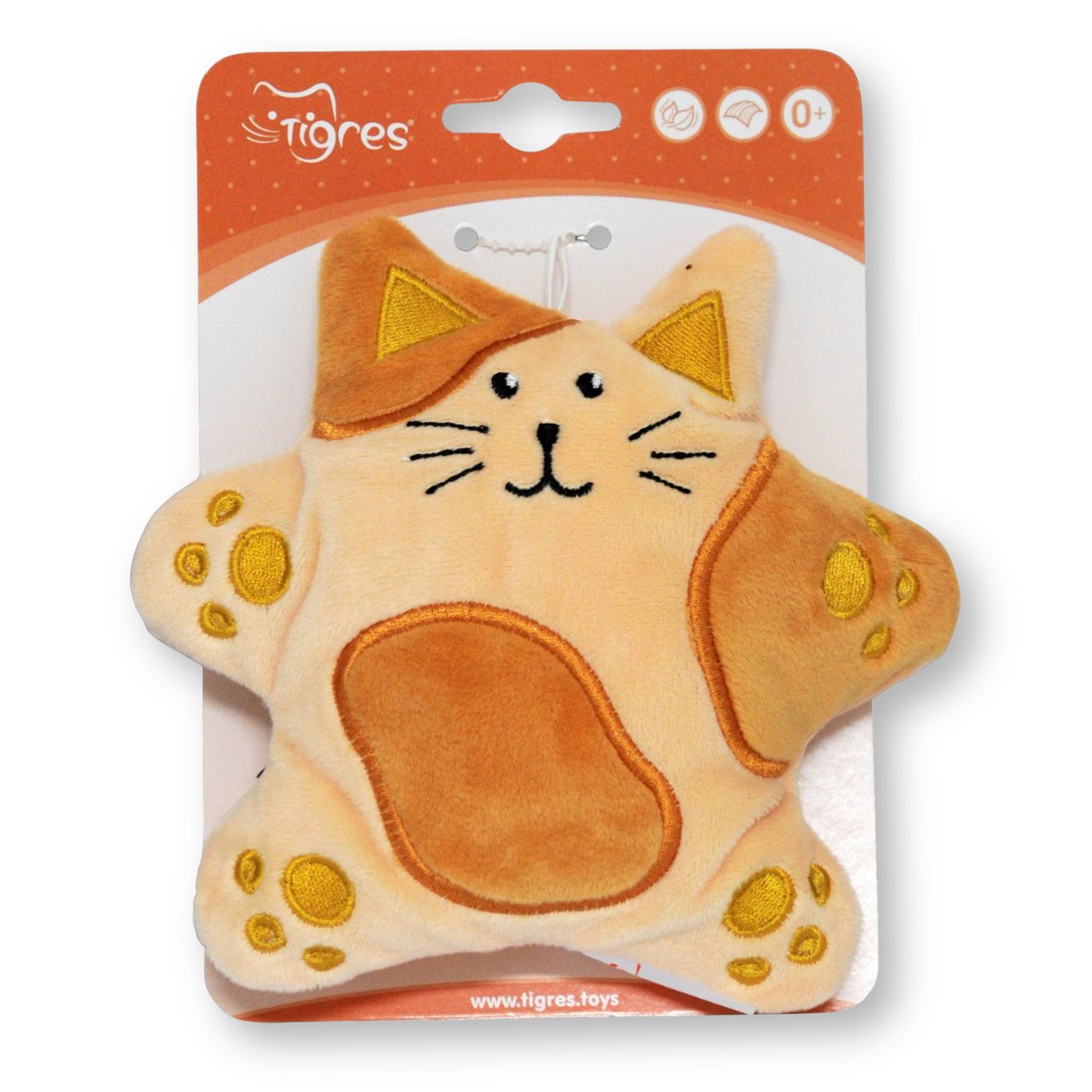 Soft baby sensory plush cat toy
