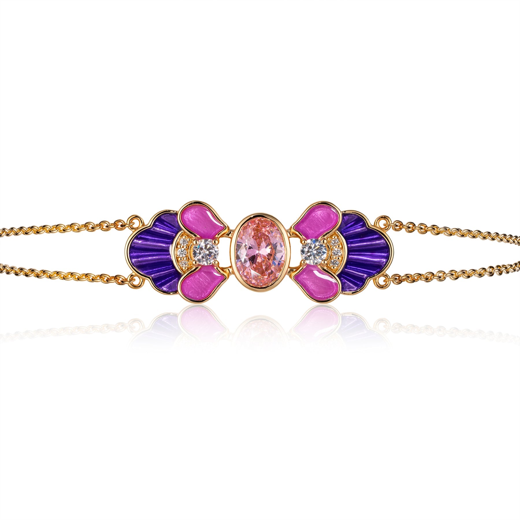 Tang Flowing Gowns Bracelet Purple Motif - Shen Yun Collections