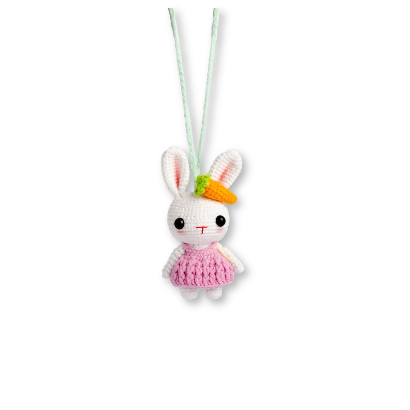 Handmade Crochet Bunny with Pink Skirt