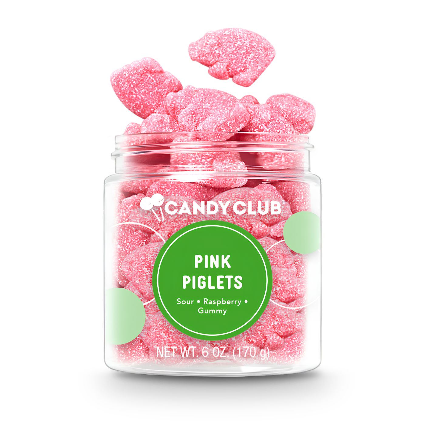 Pink pig shaped gummy candy