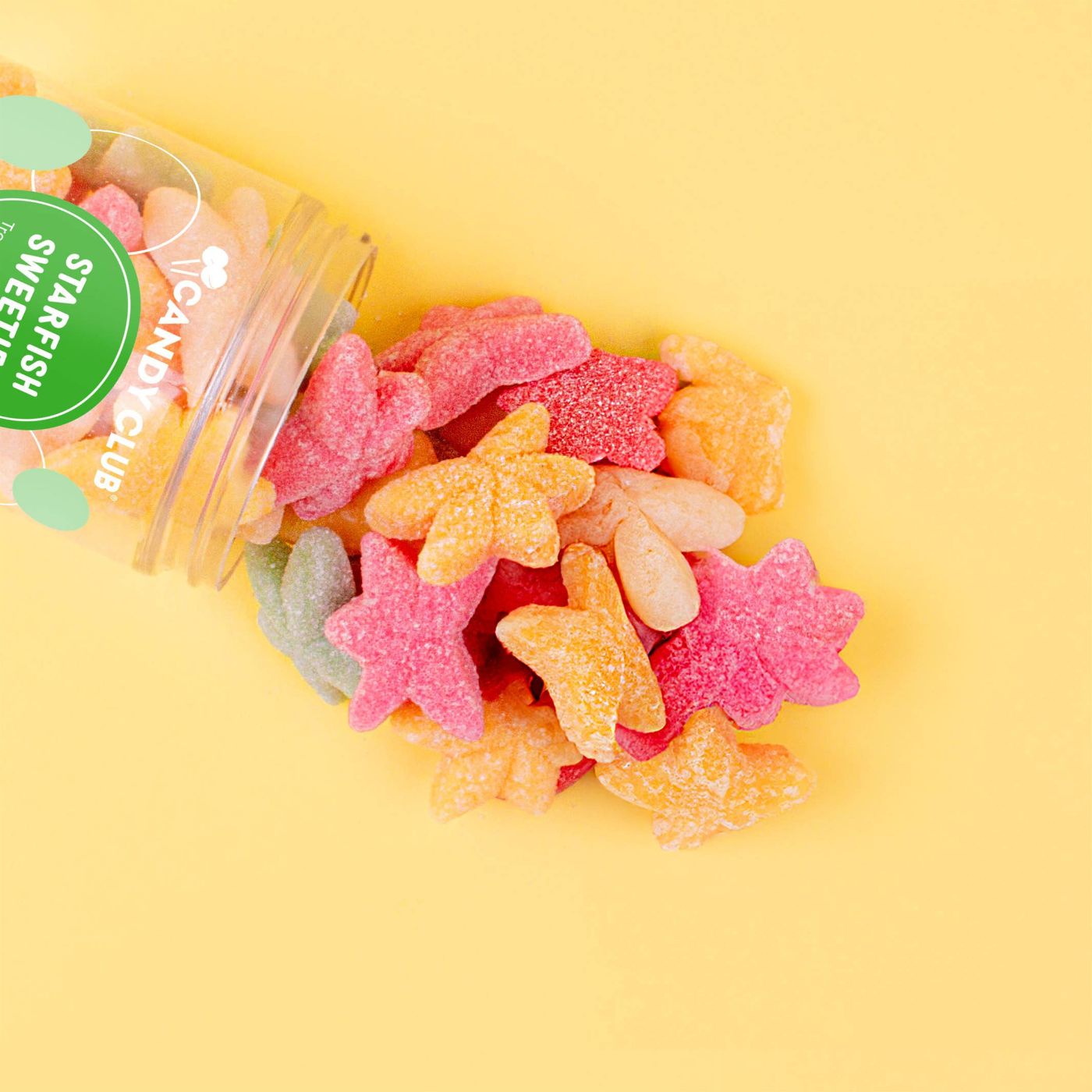 Tropical fruit gummy starfish