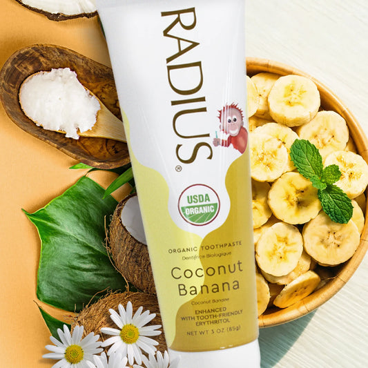 Radius Usda Organic Children's Coconut Banana Toothpaste, 6mo+, 3oz