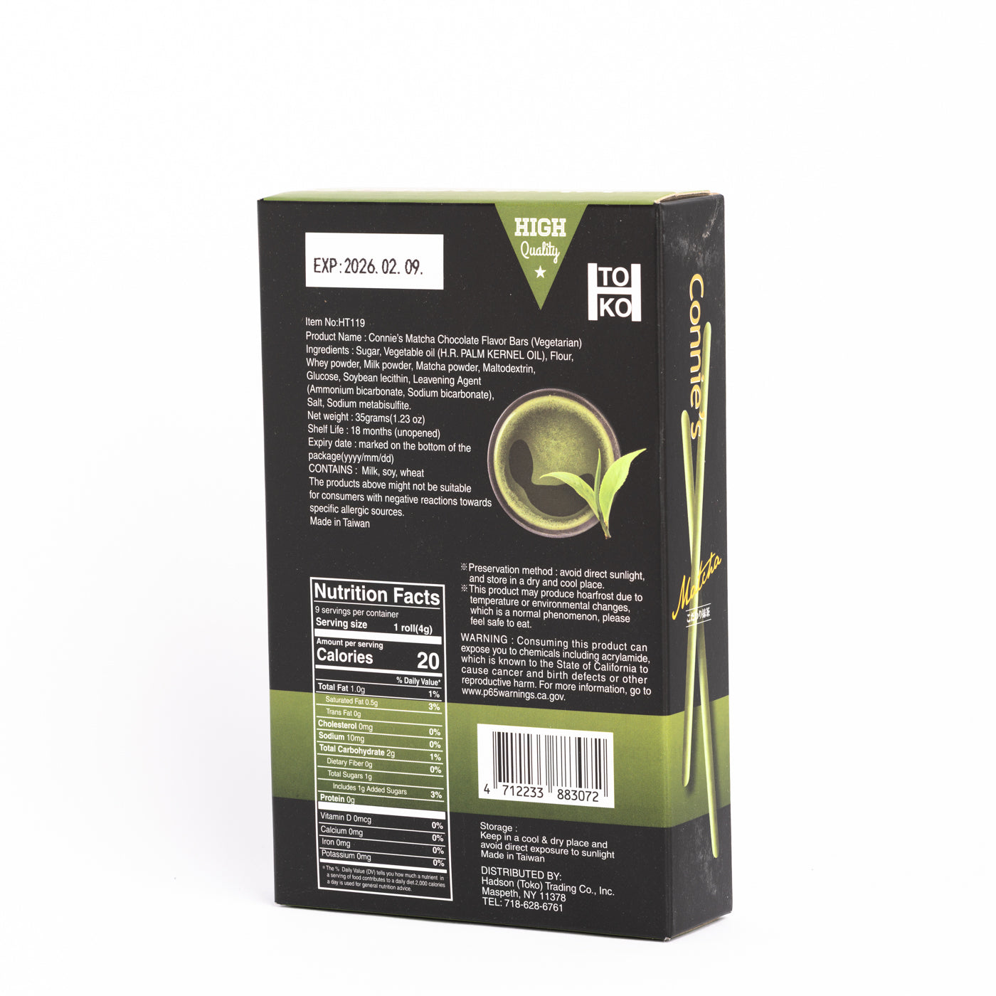 Toko Matcha Choco Sticks-1.23oz