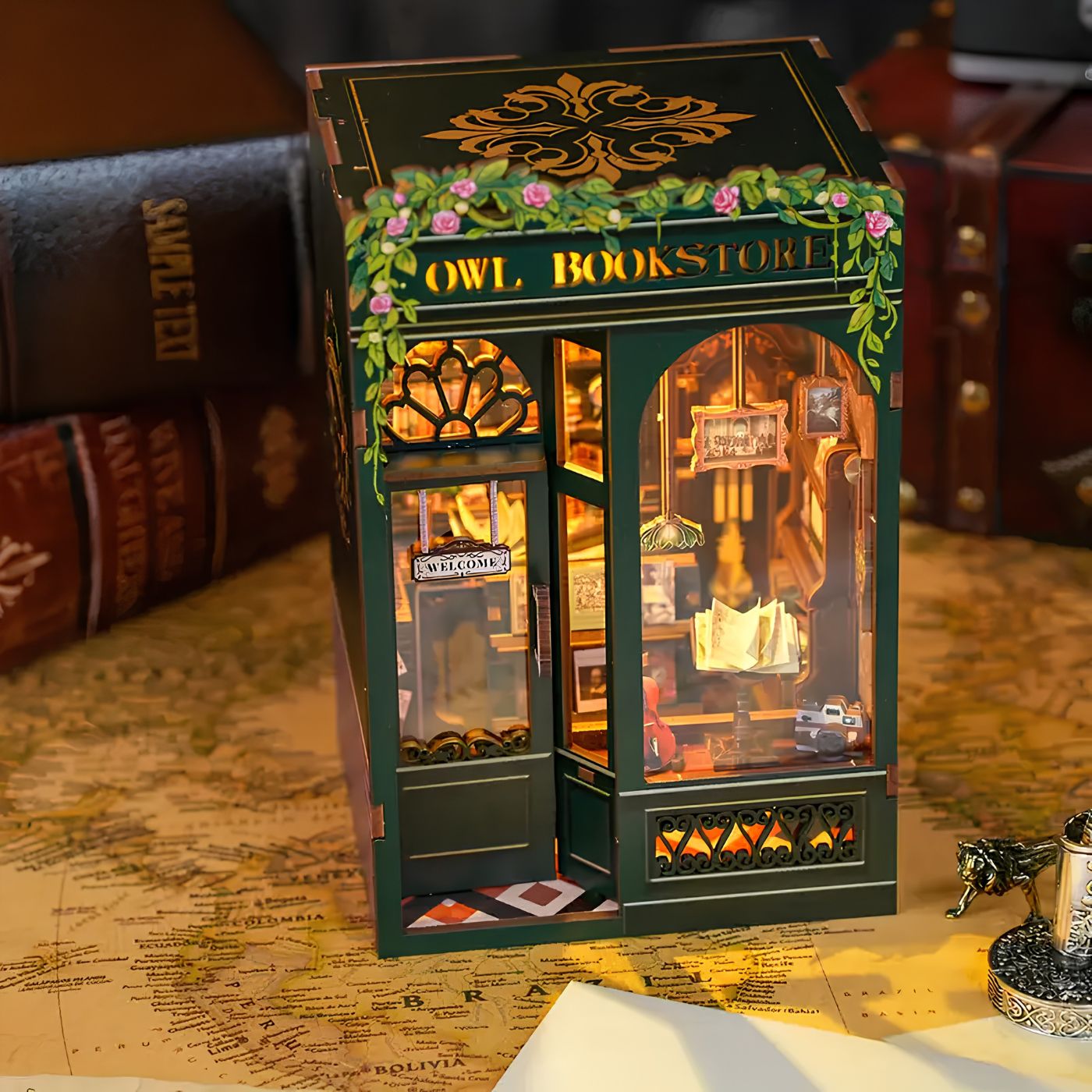 Hands Craft Owl Bookstore DIY miniature